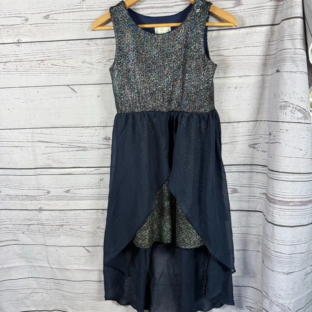 Emily Rose Kids Dress Glittering Multicolor Navy Size 12